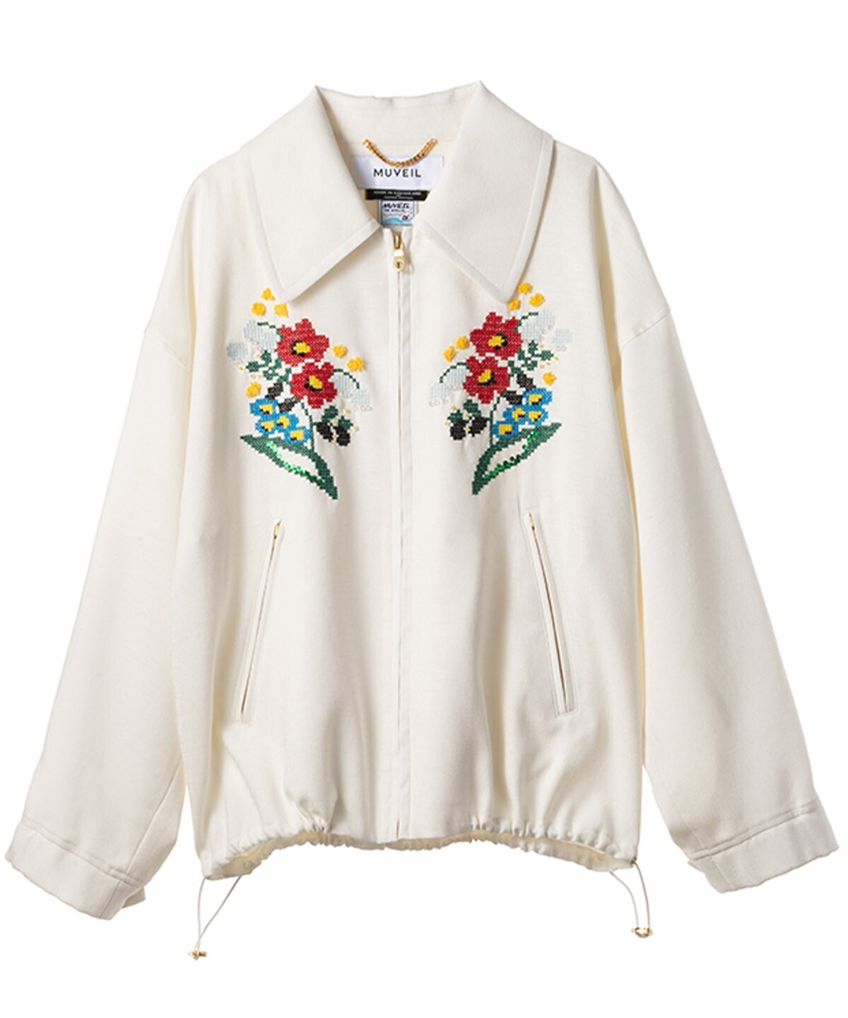 MUVEIL クロスステッチブルゾン