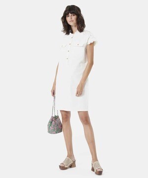 TARA JARMON 【メディア着用】Waffle embroidery dress