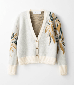 MURRAL Geometric flower cardigan