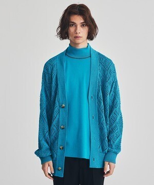 LiNoH CROCHETED LACE KNIT CARDIGAN