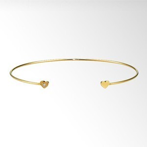 STAR JEWELRY DIAMOND HEART BANGLE
