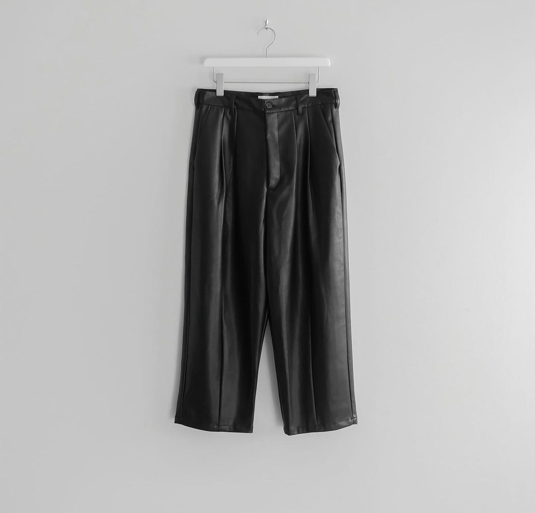 remer loose tuck wide leather PT
