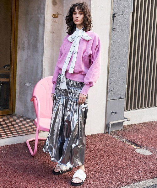 MAISON SPECIAL メタリックティアードスカート