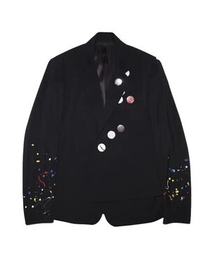 ALMOSTBLACK WOVEN LAYEREDCLASIC JACKET