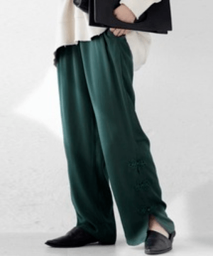 antiqua チャイナサテンパンツ パンツ レディース ボトムス ・py-00580