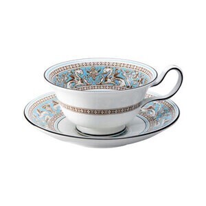 WEDGWOOD フロレンティーン ターコイズ ティーカップ&ソーサー (ピオニー)