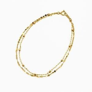VERITE 【103200005091】K18YG　２連ハニーカットボールブレスレット