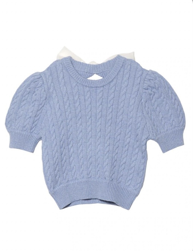 PAMEO POSE BIG BOW KNIT TOP