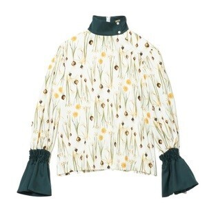 MIKAGE SHIN Flower Bulb Bicolor Blouse