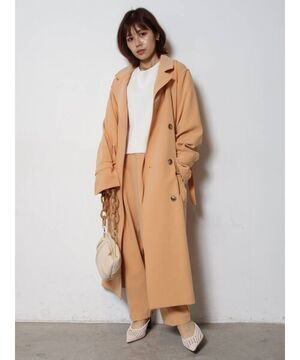 COTORICA 袖ボリュームカラートレンチ