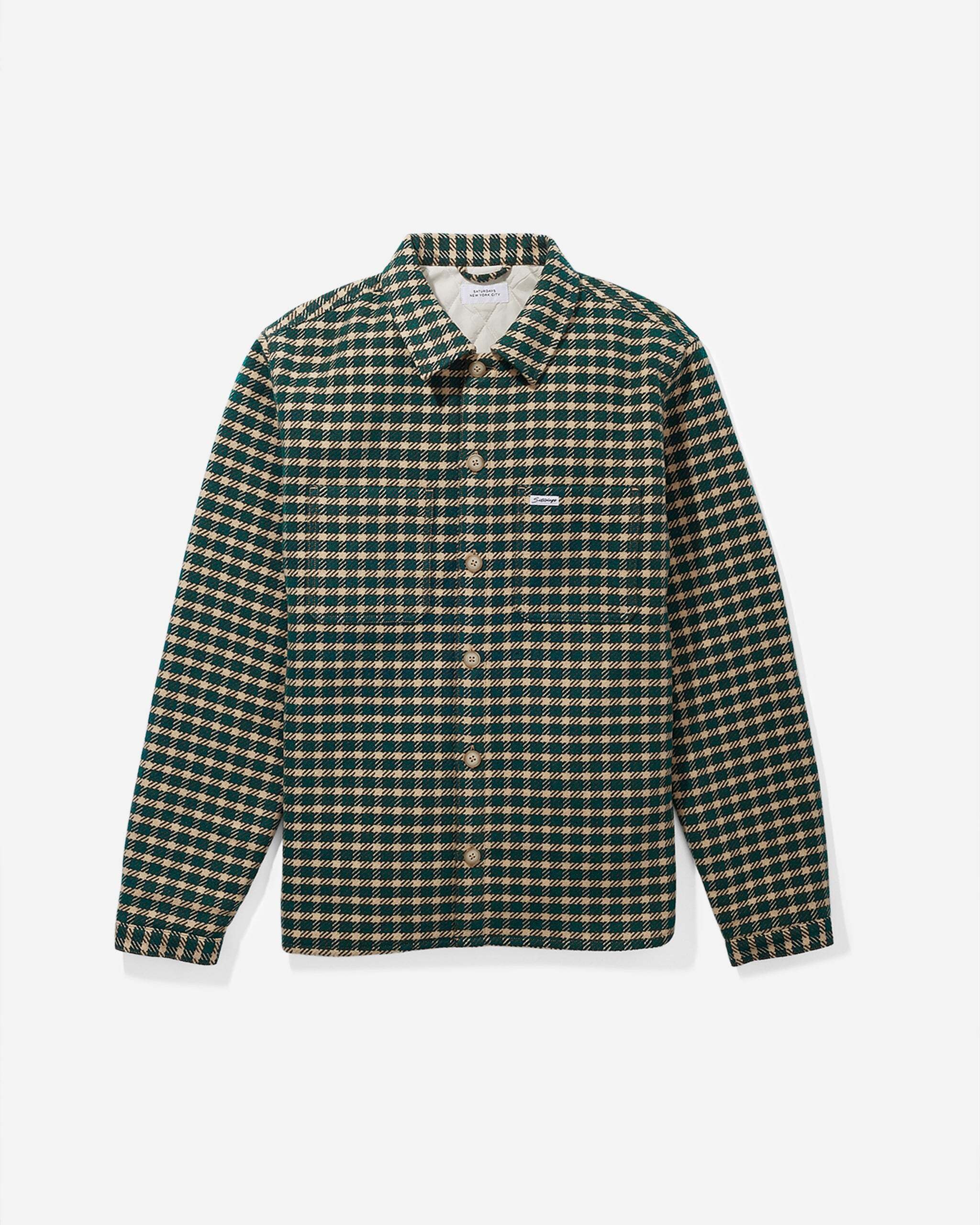 SATURDAYS NEW YORK CITY Rhodes Tartan Padded Overshirt