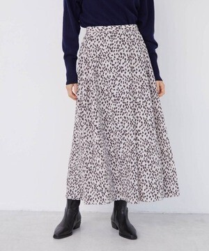 LAUTREAMONT ラップ風ランダムドットプリントスカート