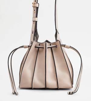 TOD'S レザー タック ショルダー バッグ ミニ