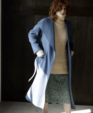 TONAL ウールリバービッグラペルコート