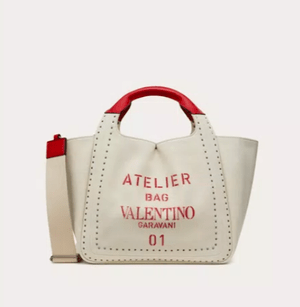 VALENTINO アトリエ バッグ ヴァレンティノ ガラヴァーニ キャンバス スモール トート
