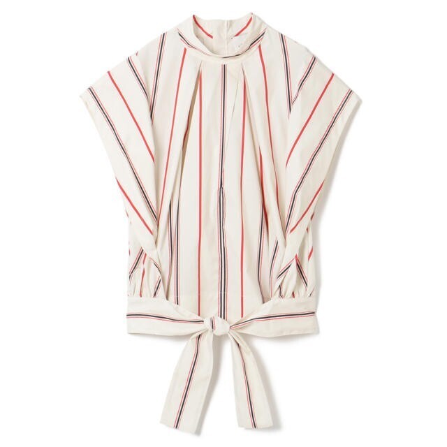 3.1 Phillip Lim SL STRIPED STAND COLLAR TOP