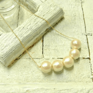 VATSURICA 【t-826N】trim / 5粒コットンパールネックレス