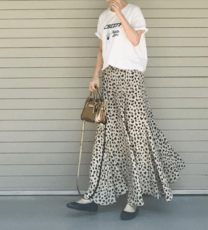 BayBee Heart leopard flare skirt