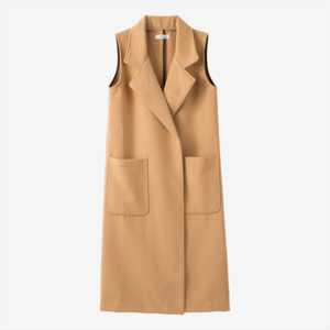 Dolce. ロングコートジレ【camel】
