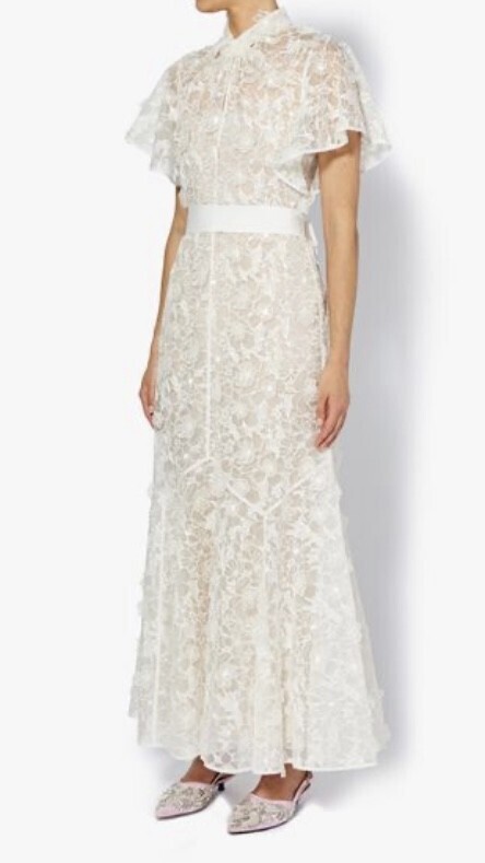 ERDEM Celestina Dress 3D Cutwork Organza