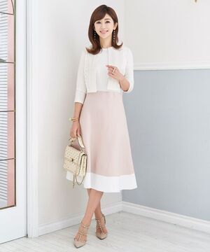 Prima Scherrer ニットワンピース フィット&フレア ホールガーメント