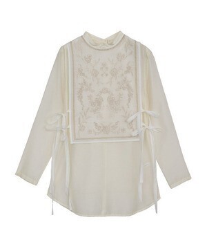 Ameri VINTAGE EMBROIDERY APRON BLOUSE
