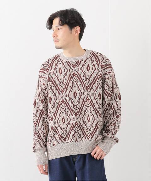 SEVEN BY SEVEN Diamond JACQUARD クルーネック ニット