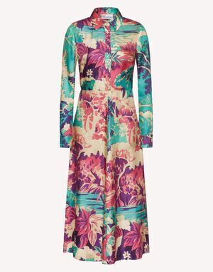 RED VALENTINO Emerald Forest シャツドレス