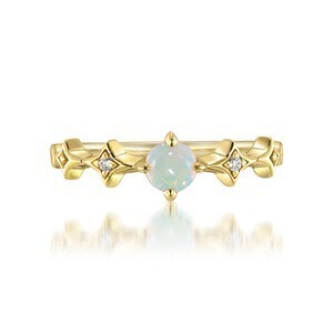 STAR JEWELRY K10 リング DIAMOND & OPAL RING