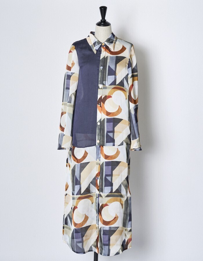RUMCHE "OLGA" Original Print Shirt Dress