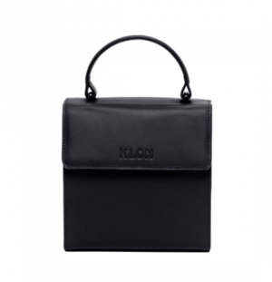 KLON KLON ACTIVE LEATHER BAG -VNM- FLAP TYPE BLACK×BLACK
