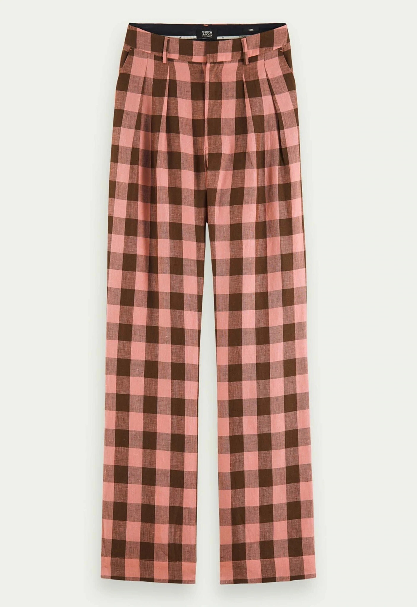 Scotch & Soda EDIE CHECKED LINEN TROUSER