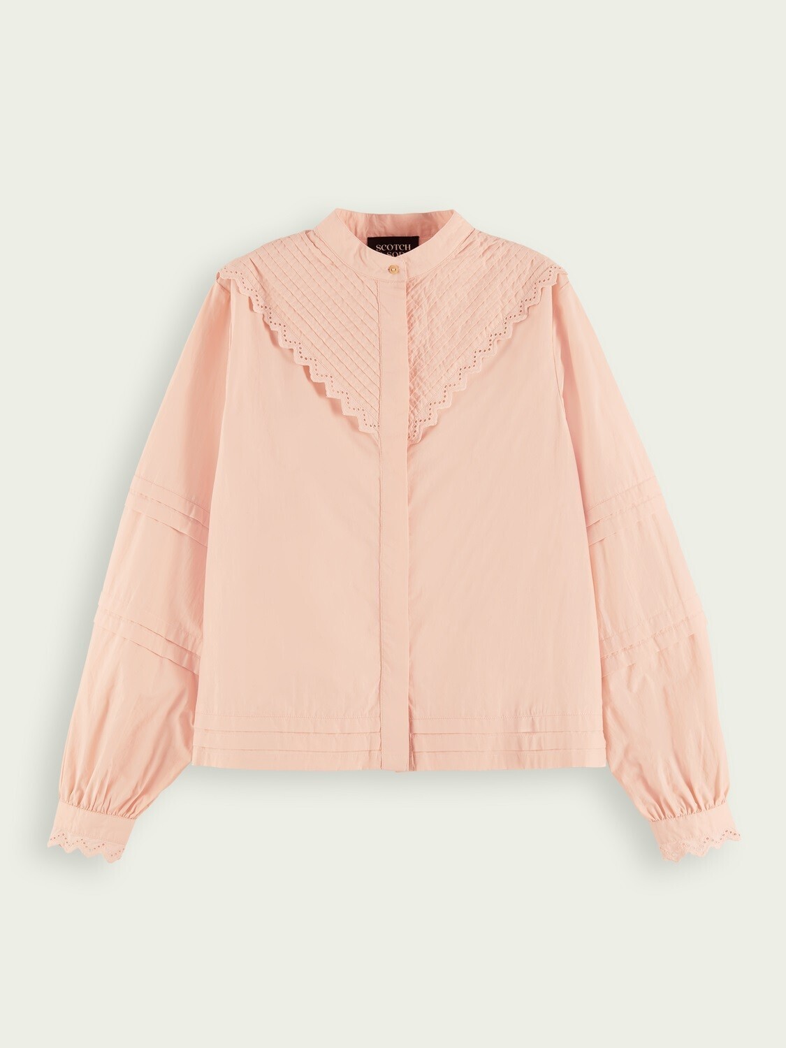 Scotch & Soda Broderie anglaise organic cotton top
