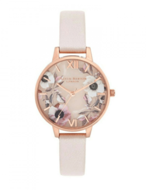 OLIVIA BURTON ▲Semi Precious-Rose Quartz, Pearl Pink & Rose Gold