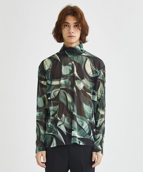 LiNoH ART PRINT TURTLENECK TEE