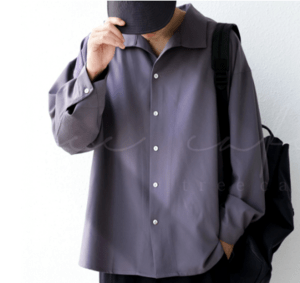 antiqua デザイン開襟シャツ シャツ メンズ トップス 長袖 ・bsu-0032m