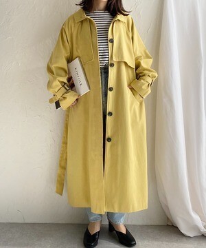 She's Closet 袖ボリュームキャンディスリーブ2wayロング丈スタンドカラーステンカラーコート