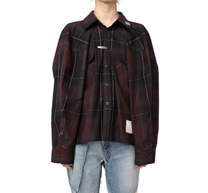 Maison MIHARA YASUHIRO Front Sleeve Original Plaid Shirt