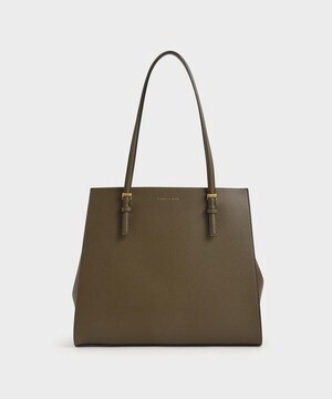 CHARLES & KEITH クラシックダブルハンドル トートバッグ