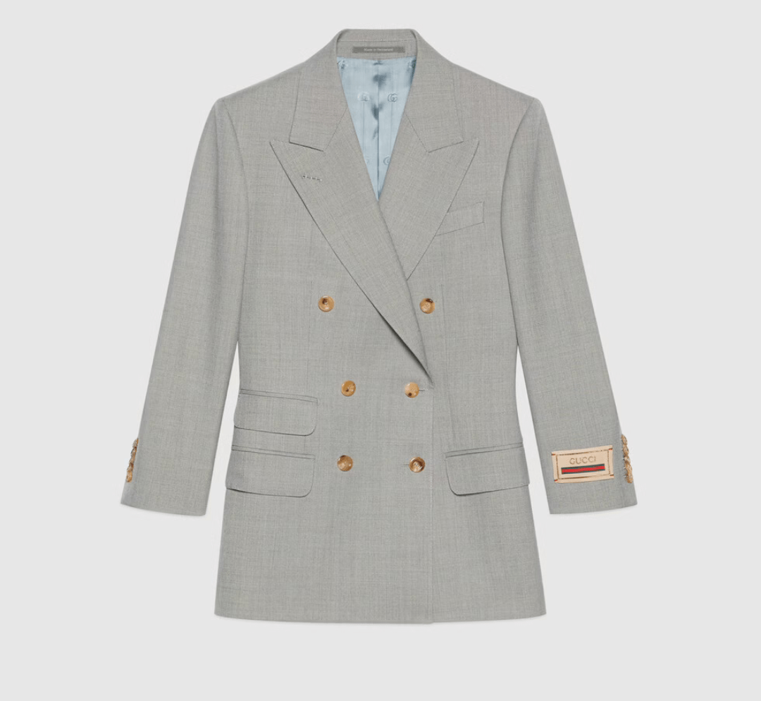 GUCCI ウール ダブルブレスト ジャケット