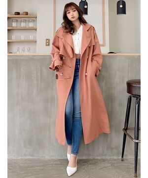 GYDA mix material layer トレンチコート