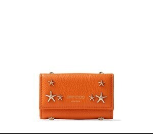 JIMMY CHOO ソフトグレイニーカーフレザー・キーケース