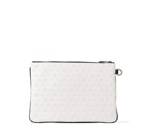 JIMMY CHOO Latte スターエンボスグロッシーファブリック・クラッチバッグ