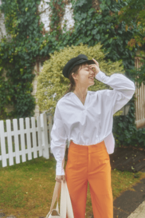mite SAORI TANABE コラボ balloon sleeve blouse
