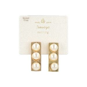 お世話や イヤリング ニッケルフリー FILL PEARL パール バー メタル ネジバネ式イヤリング