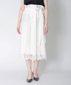 DRESSLAVE switching lace long skirt