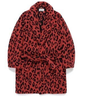 WACKO MARIA LEOPARD GOWN COAT