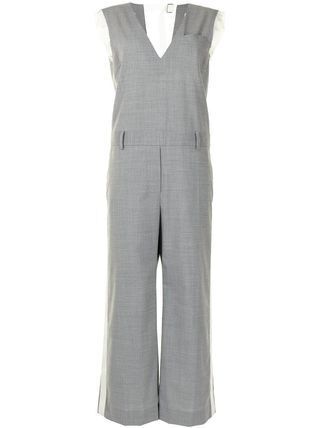 sacai Vネック ノースリーブ テーラード ジャンプスーツ