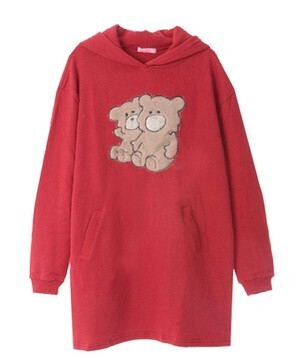 Candy Stripper TWIN BEARS SWEAT ONE-PIECE