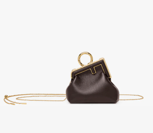 FENDI ナノ フェンディ ファースト チャーム ブラウンナッパレザー チャーム